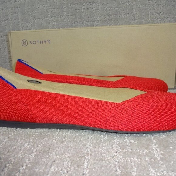 Rothys The Flat Women's Size 8.5 US Red Ruby Round Toe Slip on Flats Shoes - Picture 3 of 11